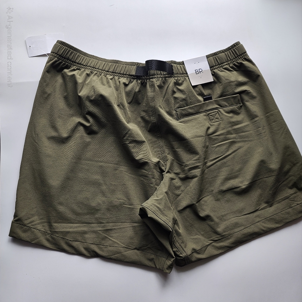 bp Green Athletic Shorts Elastic Waist Lightweight